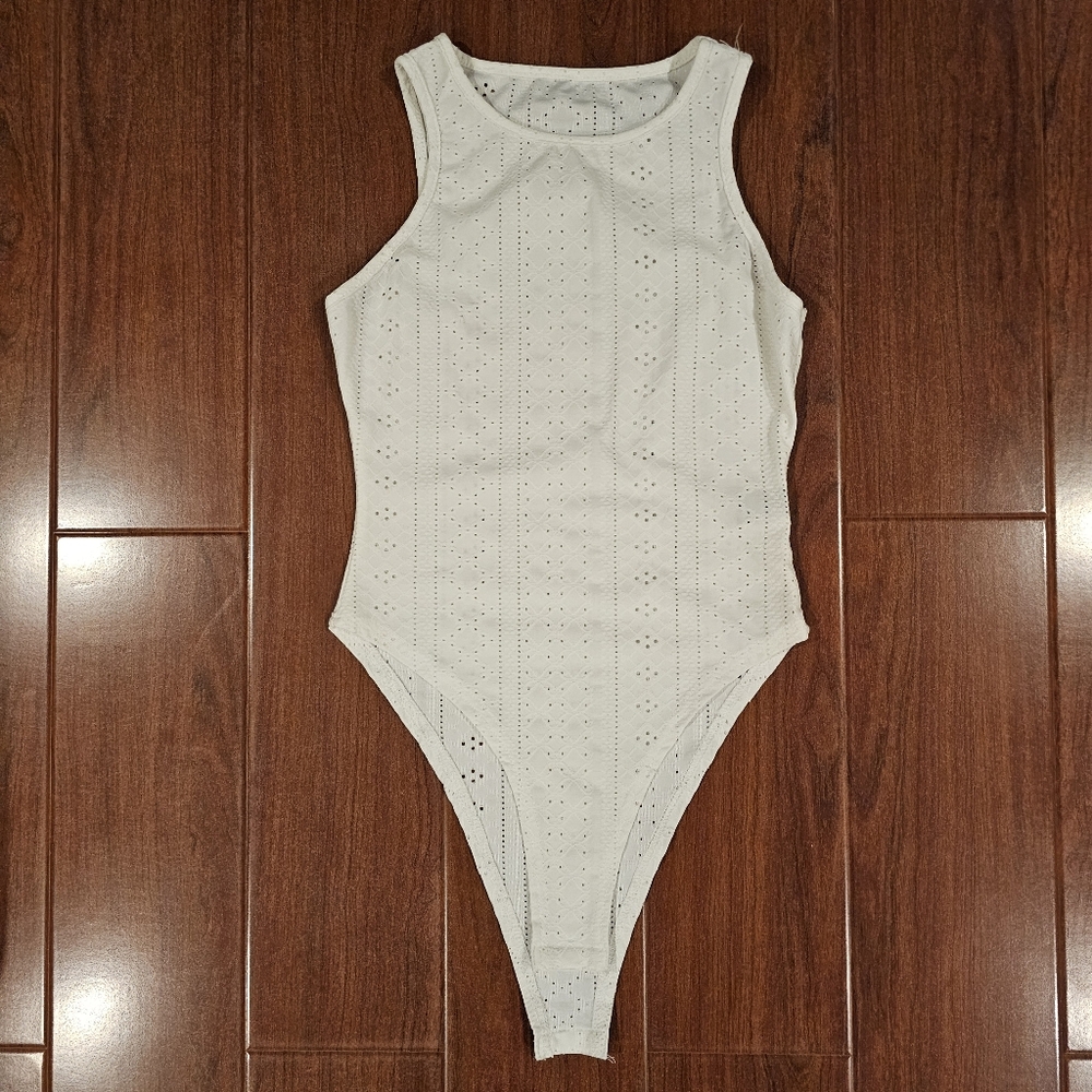 White Eyelet Bodysuit